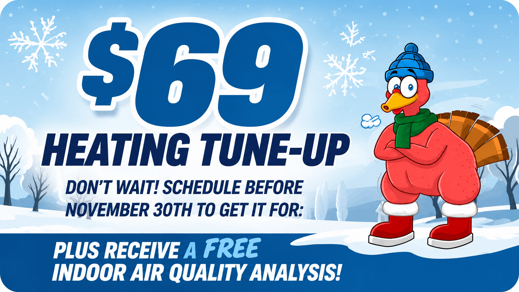 $69 Heating Tune-Up - Schedule Before November 30
